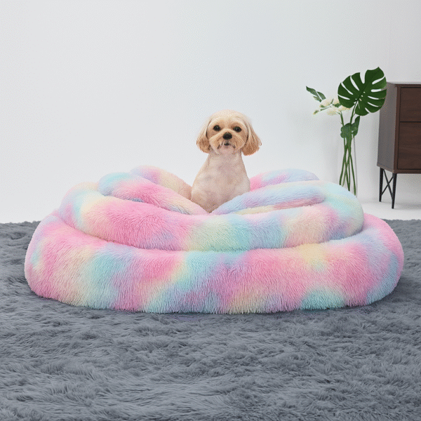 1 Extra-large 109.22 x 73.66 cm orthopedic dog bed - Non-slip washable crate pad with plush faux fur, suitable for large and medium dogs, heavy-duty support, maximum weight 29.94 kg, soft cushion for joint health, eas