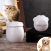 2 Cat Paw-Shaped Cute Pet Memorial Jar, Ceramic Moisture-Proof Sealed Container for Storing Cat, Dog, or Hamster Ashes, Fur, and Teeth