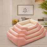 Dog bed with removable and washable cover, suitable for all seasons, large and medium-sized dog bed, chew-resistant sofa bed with backrest and armrests, indoor and outdoor pet sofa