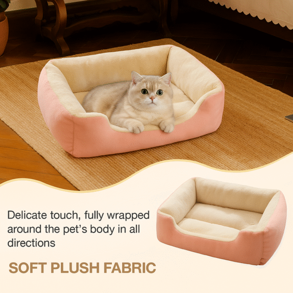 4 Dog bed with removable and washable cover, suitable for all seasons, large and medium-sized dog bed, chew-resistant sofa bed with backrest and armrests, indoor and outdoor pet sofa