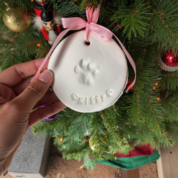 5 100g DIY Pet Paw Print Kit - Soft Air-Dry Clay Keepsake Gift Create Paw and Nose Prints Christmas Pet Memorial Decoration (Non-Toxic Plush Clay)
