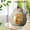 6 Cat Pattern Flower Design, Handmade Ceramic Pet Urn, Small Dog, Cat, Rabbit Ash Container, Memorial Cremation Jar for Pets, Funeral Hair Memorial Box, Pet Owner