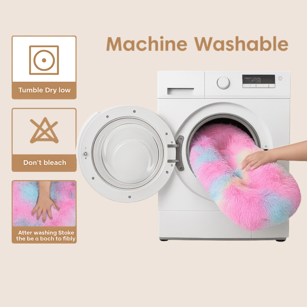 6 Extra-large 109.22 x 73.66 cm orthopedic dog bed - Non-slip washable crate pad with plush faux fur, suitable for large and medium dogs, heavy-duty support, maximum weight 29.94 kg, soft cushion for joint health, eas