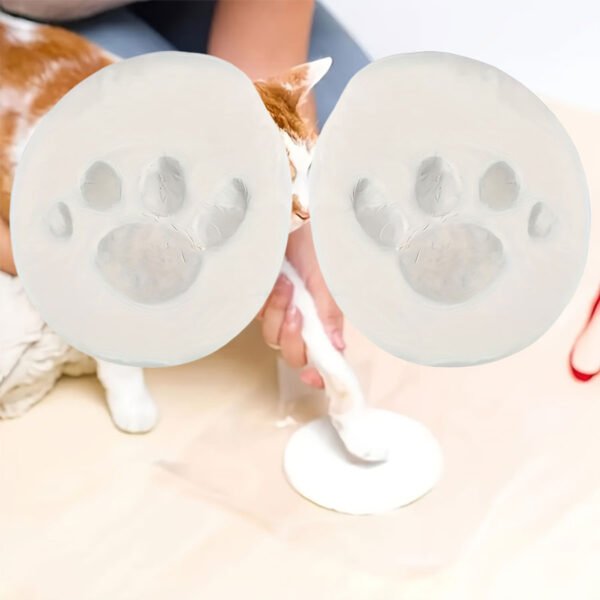 7 100g DIY Pet Paw Print Kit - Soft Air-Dry Clay Keepsake Gift Create Paw and Nose Prints Christmas Pet Memorial Decoration (Non-Toxic Plush Clay)