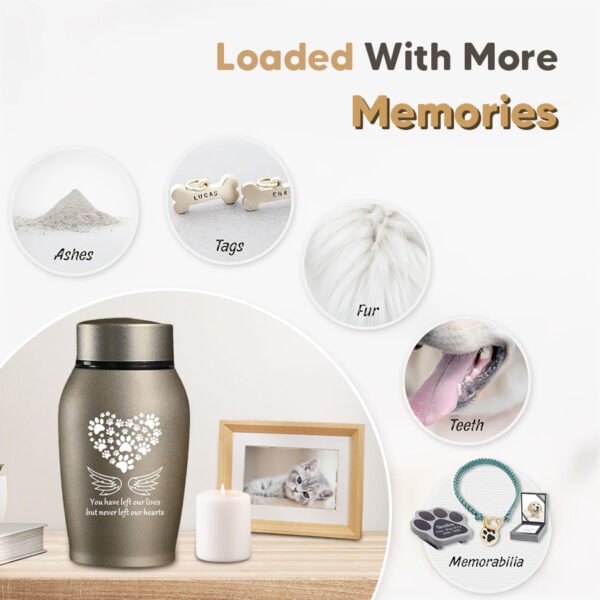 Stainless Steel Pet Memorial Urn - Available in 13.97 cm and 17.78 cm  Sealed Ash Container for Dogs and Cats  Elegant Memorial Gift, Protective Screw-Top Design, Timeless Style, Durable Construction for Bereaved Fa