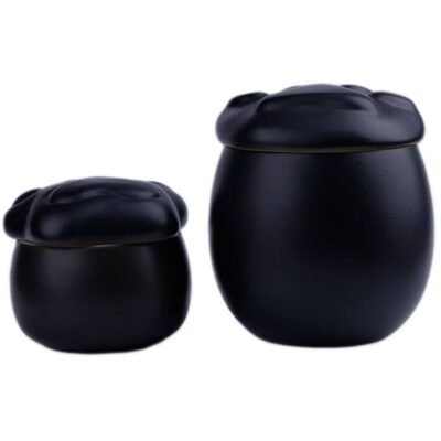 Cat Paw-Shaped Cute Pet Memorial Jar, Ceramic Moisture-Proof Sealed Container for Storing Cat, Dog, or Hamster Ashes, Fur, and Teeth