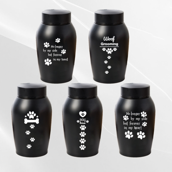 Stainless Steel Pet Memorial Urn - Available in 13.97 cm and 17.78 cm  Sealed Ash Container for Dogs and Cats  Elegant Memorial Gift, Protective Screw-Top Design, Timeless Style, Durable Construction for Bereaved Fa
