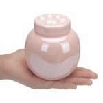 Engravable Pet Urn Handmade Pink Ceramic Memorial Box