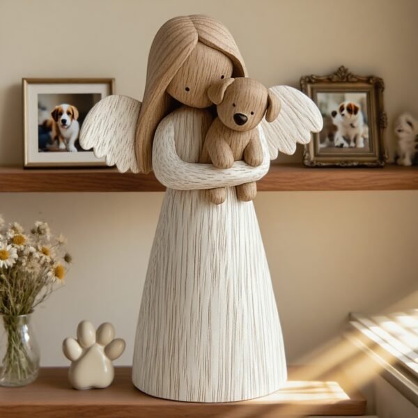 Handmade Resin Angel Dog Statue - Friendship Memorial Sculpture wPet Companion No-Battery Home & Office Decor Unique Gift for Dog Lovers (Hand-Painted Loyalty Symbol) Handmade Resin Angel Dog Statue - Friendship Memorial Sculpture wPet Companion No-Battery Home & Office Decor Unique Gift for Dog Lovers (Hand-Painted Loyalty Symbol)