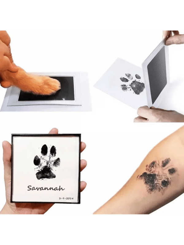 SKU 属性图_01 Pet Handprint And Footprint Photo Frame Kit Clean Touch Ink Pad To Create Pet Hand And Foot Prints, Pet Shower Gifts For Registry, Memorable Keepsake Box Perfect Memory Or Gift