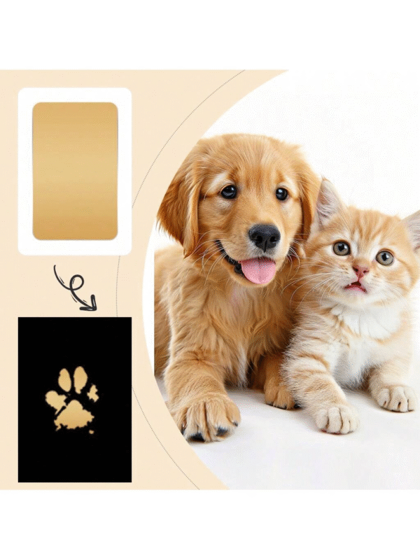 SKU 属性图_02 Pet Handprint And Footprint Photo Frame Kit Clean Touch Ink Pad To Create Pet Hand And Foot Prints, Pet Shower Gifts For Registry, Memorable Keepsake Box Perfect Memory Or Gift