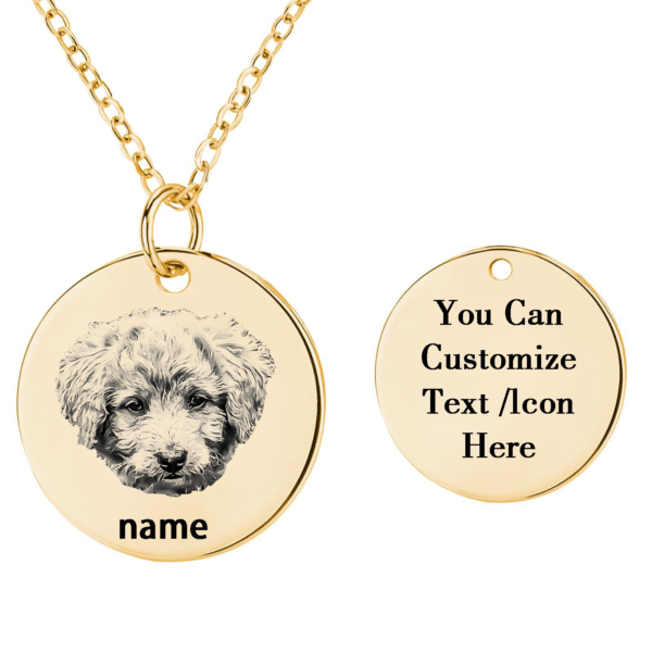d9a3a958-6a67-4532-8fb2-d02f9add5bc0 Custom Pet Portrait Necklace Engraved Photo Memorial Jewelry