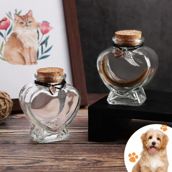 temu (4) Pet Fur Keepsake Jar with Portrait, Custom Pet Hair Memorial Jar, Pet Loss Gifts, Personalized Dog Rememberance Gift, Dog Cat Memorial Gifts CraftsforDaily
