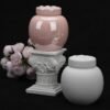 主图_02 Engravable Pet Urn Handmade Pink Ceramic Memorial Box
