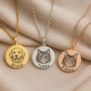 主图_03 Custom Pet Portrait Necklace Engraved Photo Memorial Jewelry
