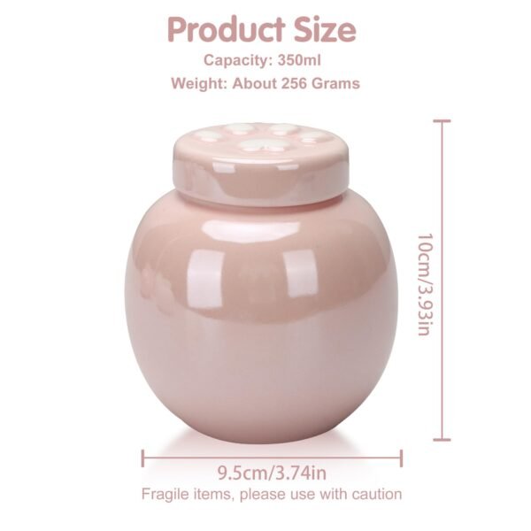 Version 1.0.0 Engravable Pet Urn Handmade Pink Ceramic Memorial Box