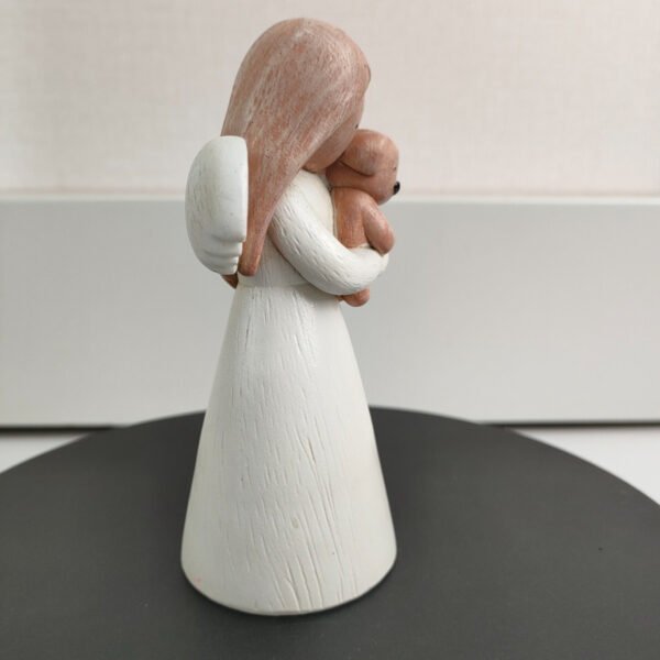 主图_05 Handmade Resin Angel Dog Statue - Friendship Memorial Sculpture wPet Companion No-Battery Home & Office Decor Unique Gift for Dog Lovers (Hand-Painted Loyalty Symbol)