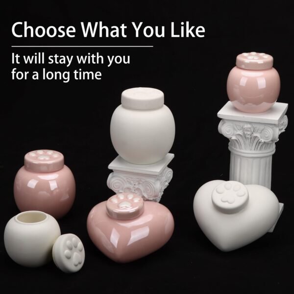 主图_07 Engravable Pet Urn Handmade Pink Ceramic Memorial Box