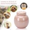 主图_08 Engravable Pet Urn Handmade Pink Ceramic Memorial Box