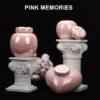 主图_09 Engravable Pet Urn Handmade Pink Ceramic Memorial Box