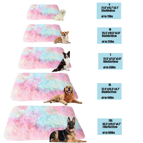 Extra-large 109.22 x 73.66 cm orthopedic dog bed - Non-slip washable crate pad with plush faux fur, suitable for large and medium dogs, heavy-duty support, maximum weight 29.94 kg, soft cushion for joint health, eas