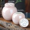 尺寸 Engravable Pet Urn Handmade Pink Ceramic Memorial Box