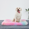 豆绘AI_9622228 Extra-large 109.22 x 73.66 cm orthopedic dog bed - Non-slip washable crate pad with plush faux fur, suitable for large and medium dogs, heavy-duty support, maximum weight 29.94 kg, soft cushion for joint health, eas